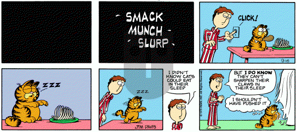 Garfield on Sunday September 16, 1979 Comic Strip