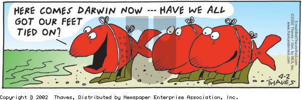 Frank and Ernest on Tuesday April 2, 2002 Comic Strip