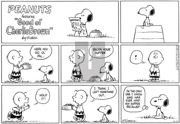 Peanuts on Sunday September 10, 1972 Comic Strip