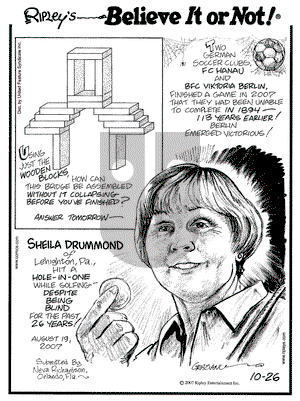 Ripley's Believe It or Not on Friday October 26, 2007 Comic Strip