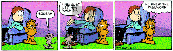 Garfield on Thursday August 19, 1993 Comic Strip