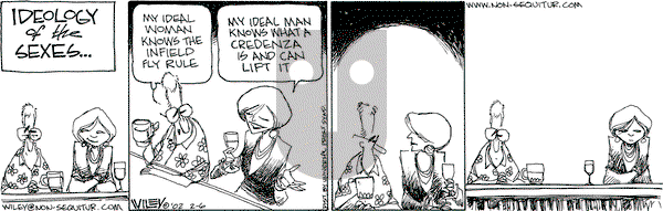 Non Sequitur on Wednesday February 6, 2002 Comic Strip