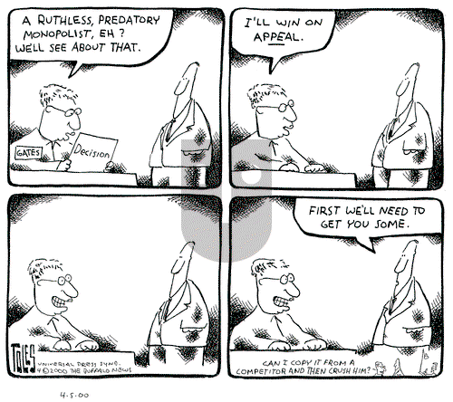 Tom Toles on Wednesday April 5, 2000 Comic Strip