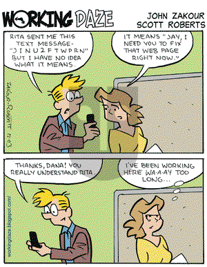 Working Daze on Wednesday December 3, 2008 Comic Strip