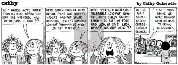 Cathy Classics on Thursday March 14, 1996 Comic Strip