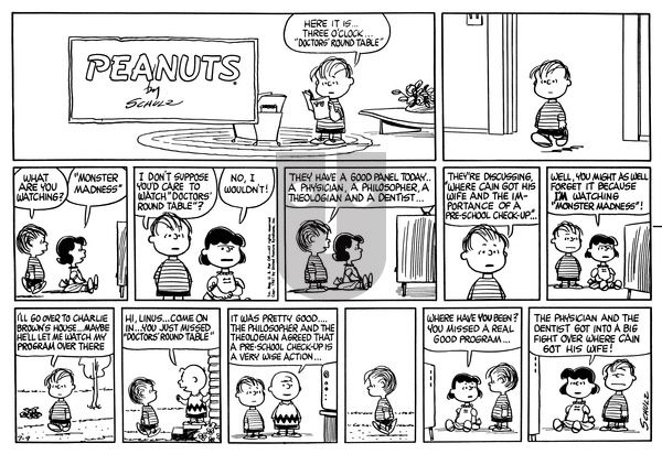 Peanuts on Sunday July 9, 1961 Comic Strip