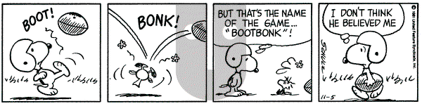Peanuts on Thursday November 5, 1981 Comic Strip