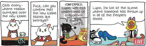 Breaking Cat News on Wednesday April 12, 2017 Comic Strip