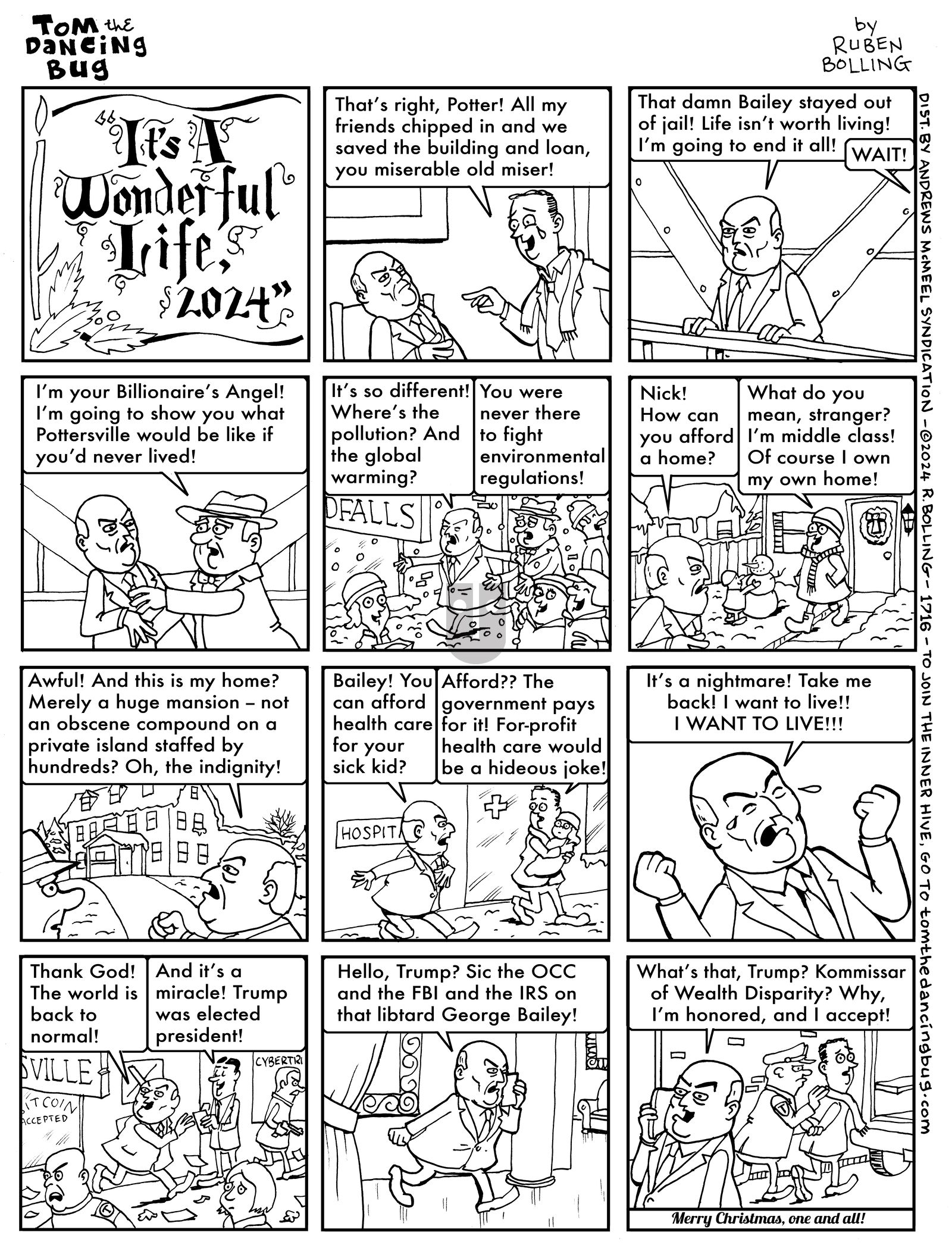 Tom the Dancing Bug - Monday December 16, 2024 Comic Strip