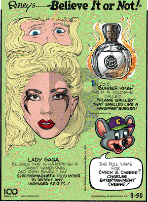 Ripley's Believe It or Not on Monday September 30, 2019 Comic Strip