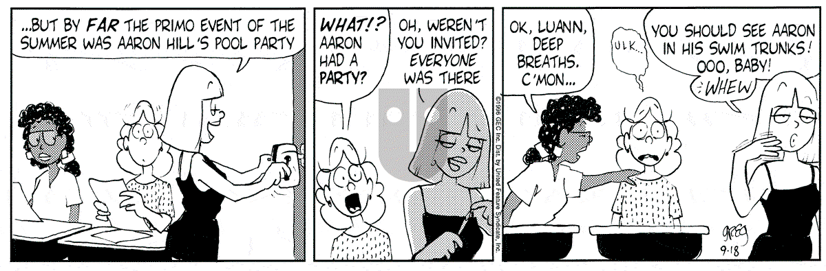 Luann - Wednesday September 18, 1996 Comic Strip