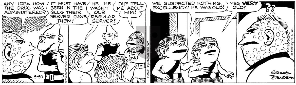 Alley Oop - Monday March 30, 1998 Comic Strip