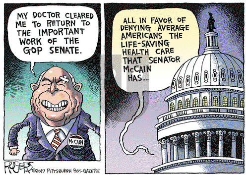 Rob Rogers on Thursday July 27, 2017 Comic Strip