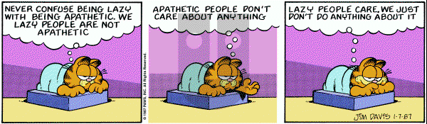 Garfield on Wednesday January 7, 1987 Comic Strip