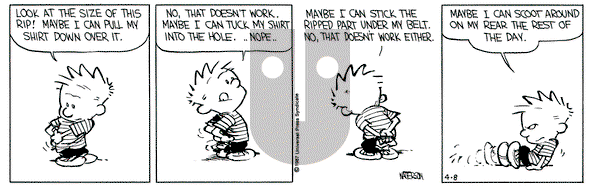 Calvin and Hobbes on Wednesday April 8, 1987 Comic Strip