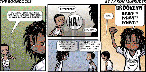 The Boondocks on Sunday March 9, 2014 Comic Strip