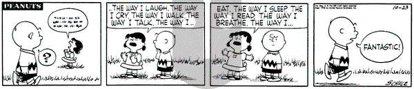 Peanuts on Tuesday October 23, 1956 Comic Strip