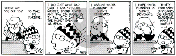 FoxTrot on Friday February 7, 1992 Comic Strip