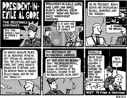 Ted Rall on Thursday August 16, 2001 Comic Strip