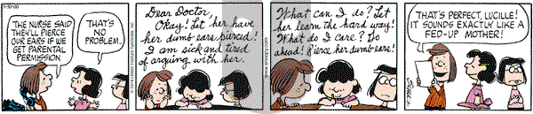 Peanuts on Tuesday May 30, 2000 Comic Strip