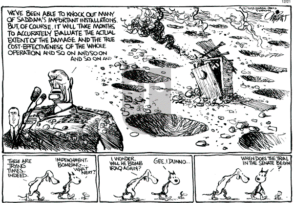 Pat Oliphant - Monday December 21, 1998 Comic Strip
