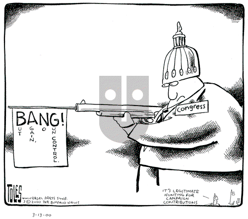 Tom Toles on Monday March 13, 2000 Comic Strip