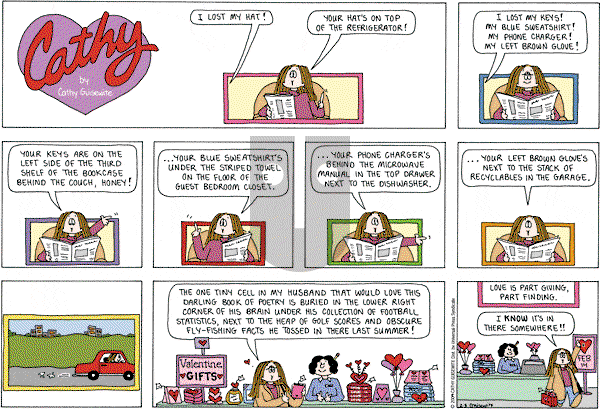Cathy Classics - Sunday February 8, 2009 Comic Strip