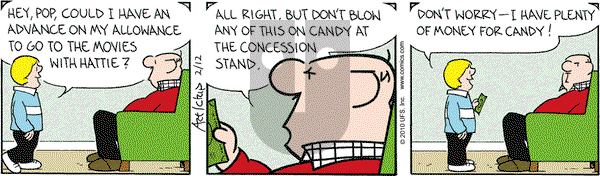 The Born Loser on Friday February 12, 2010 Comic Strip