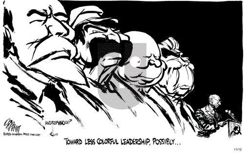 Pat Oliphant on Friday November 12, 1982 Comic Strip