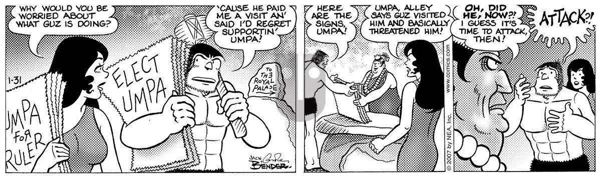 Alley Oop - Wednesday January 31, 2007 Comic Strip