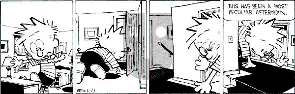 Calvin and Hobbes - Thursday November 23, 1989 Comic Strip