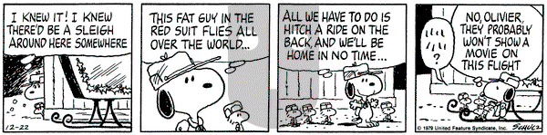 Peanuts on Saturday December 22, 1979 Comic Strip
