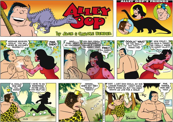Alley Oop on Sunday October 25, 2009 Comic Strip