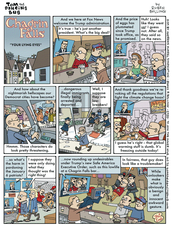 Tom the Dancing Bug on Friday January 31, 2025 Comic Strip