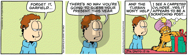 Garfield on Tuesday December 16, 2008 Comic Strip