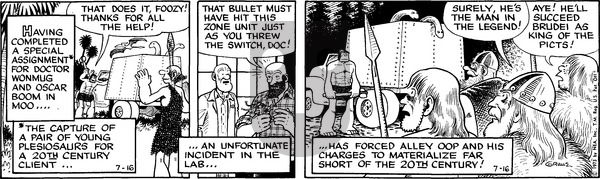 Alley Oop on Monday July 16, 1973 Comic Strip