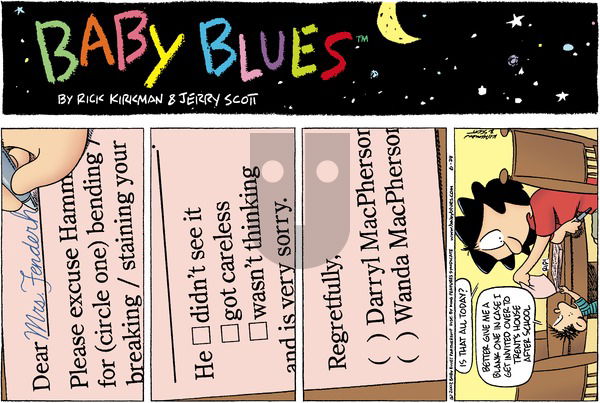 Baby Blues on Sunday June 24, 2007 Comic Strip