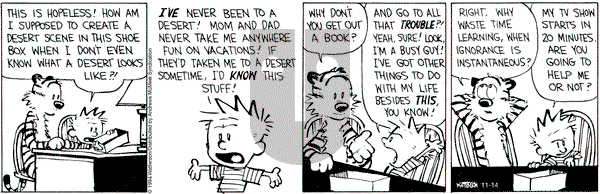 Calvin and Hobbes - Thursday November 14, 2024 Comic Strip