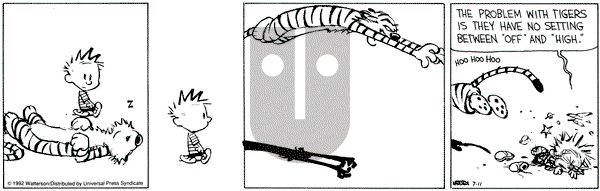 Calvin and Hobbes on Saturday July 11, 1992 Comic Strip