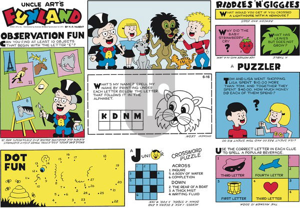 Uncle Art's Funland on Sunday June 16, 2024 Comic Strip