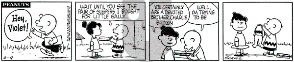 Peanuts - Tuesday June 9, 1959 Comic Strip