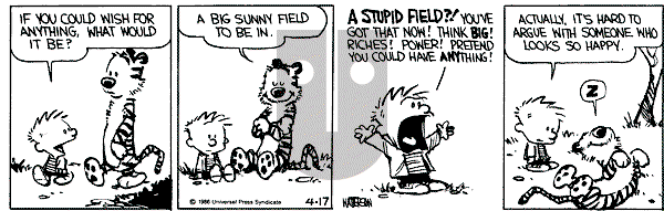 Calvin and Hobbes - Thursday April 17, 1986 Comic Strip