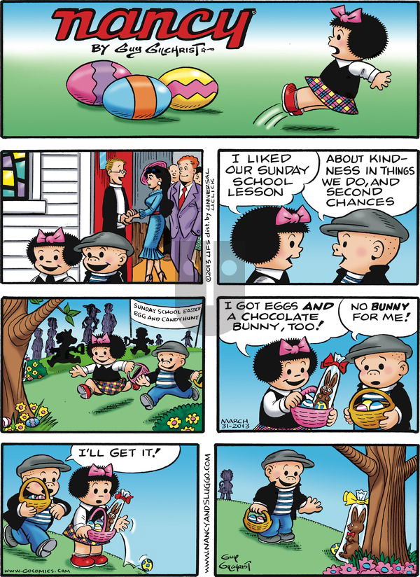 Nancy on Sunday March 31, 2013 Comic Strip