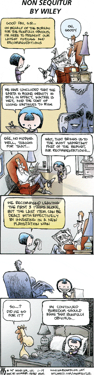 Non Sequitur on Sunday January 14, 2007 Comic Strip