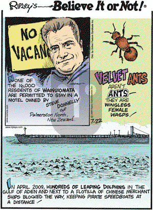 Ripley's Believe It or Not on Wednesday July 22, 2009 Comic Strip