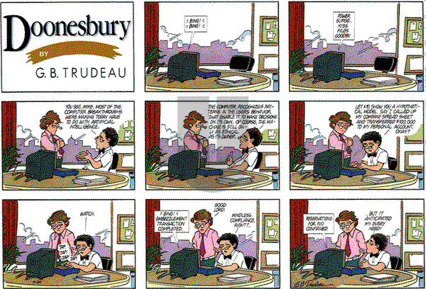 Doonesbury on Sunday November 24, 1985 Comic Strip