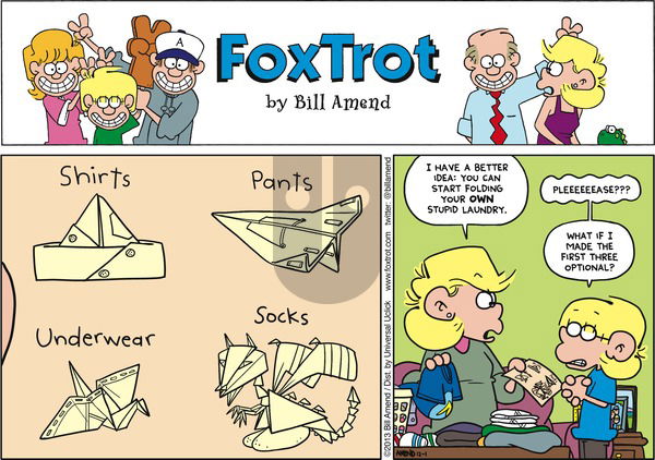 FoxTrot on Sunday December 1, 2013 Comic Strip