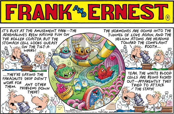 Frank and Ernest on Sunday August 4, 2013 Comic Strip