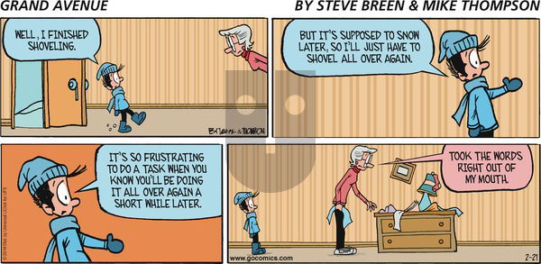Grand Avenue on Sunday February 21, 2016 Comic Strip