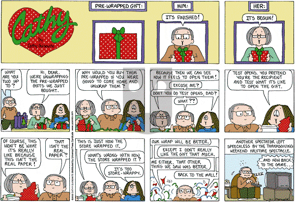 Cathy Classics - Sunday December 1, 2013 Comic Strip